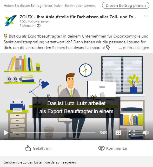 004 VNR Group Zolex LinkedIn-Posting-Beispiel